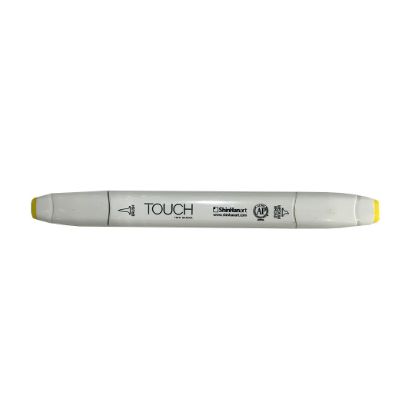 صورة قلم تحديد بفرشاة Touch Twin Y221 Primary Yellow